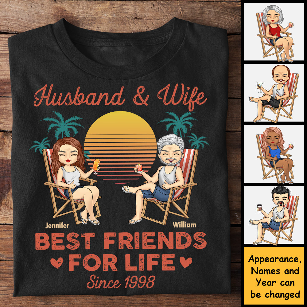Best Friends For Life - Personalized Unisex T-Shirt, Hoodie, Sweatshirt - Gift For Couple, Husband Wife, Anniversary, Engagement, Wedding, Marriage Gift