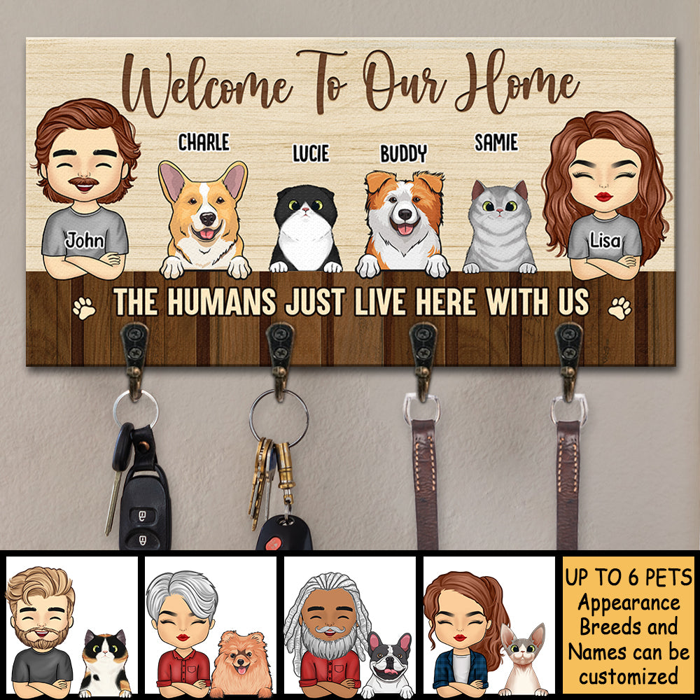 Bienvenue chez nous - Porte-clés personnalisé, porte-clés - Cadeau pour couples, mari et femme