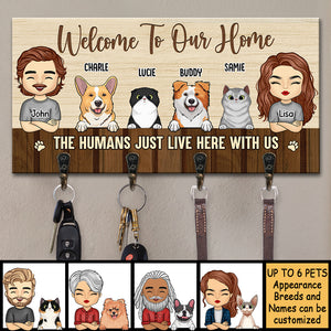 Bienvenue chez nous - Porte-clés personnalisé, porte-clés - Cadeau pour couples, mari et femme