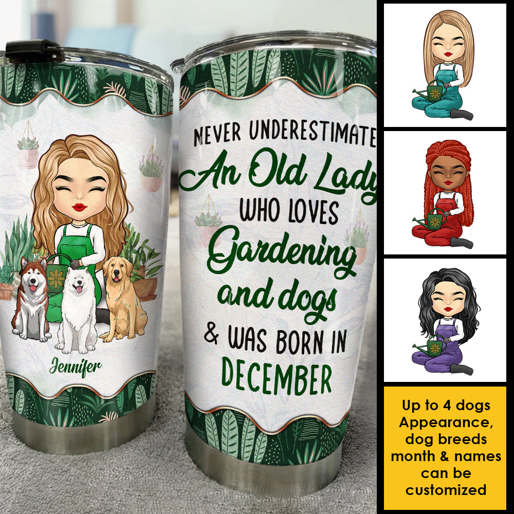 Jardinage et chiens - Gobelet personnalisé - Cadeau pour les amoureux du jardinage et des animaux