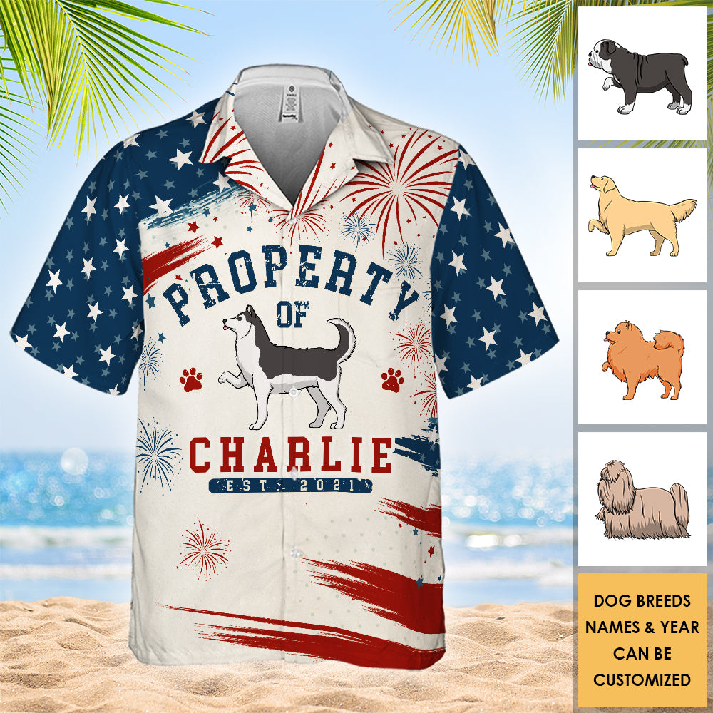 Property Of My Dogs - Personalized Hawaiian Shirt - Gift For Dad, Gift For Pet Lovers