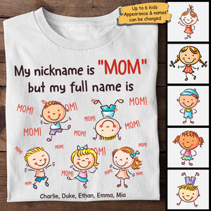Mon surnom est « Maman » - Cadeau pour maman, t-shirt unisexe personnalisé, sweat à capuche