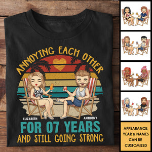 Couple Annoying Each Other - Personalized Unisex T-shirt, Hoodie - Gift For Couples, Husband Wife