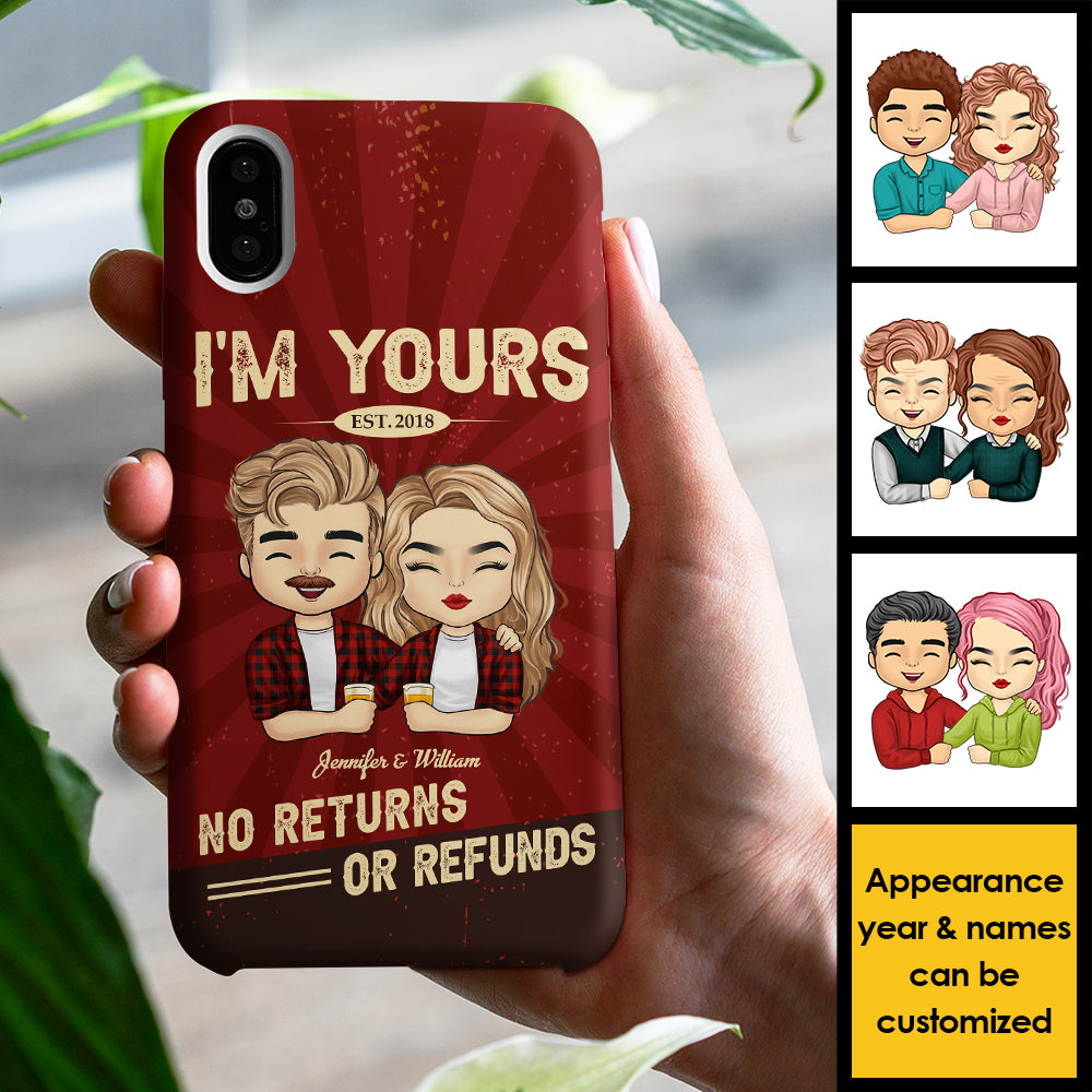Je suis à toi, sans remboursement ! Cadeau pour couple, mari et femme ! Coque de téléphone personnalisée