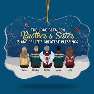 One Of Life's Greatest Blessings - Personalized Custom Benelux Shaped Acrylic Christmas Ornament - Gift For Siblings, Christmas Gift