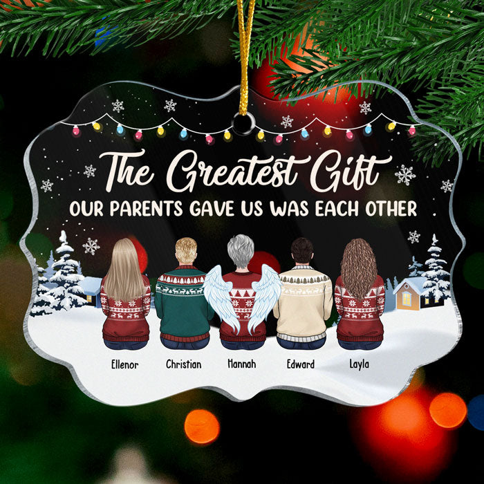 Le plus beau cadeau de Noël - Décoration de Noël personnalisée en acrylique en forme de Benelux - Cadeau pour frères et sœurs, cadeau de Noël