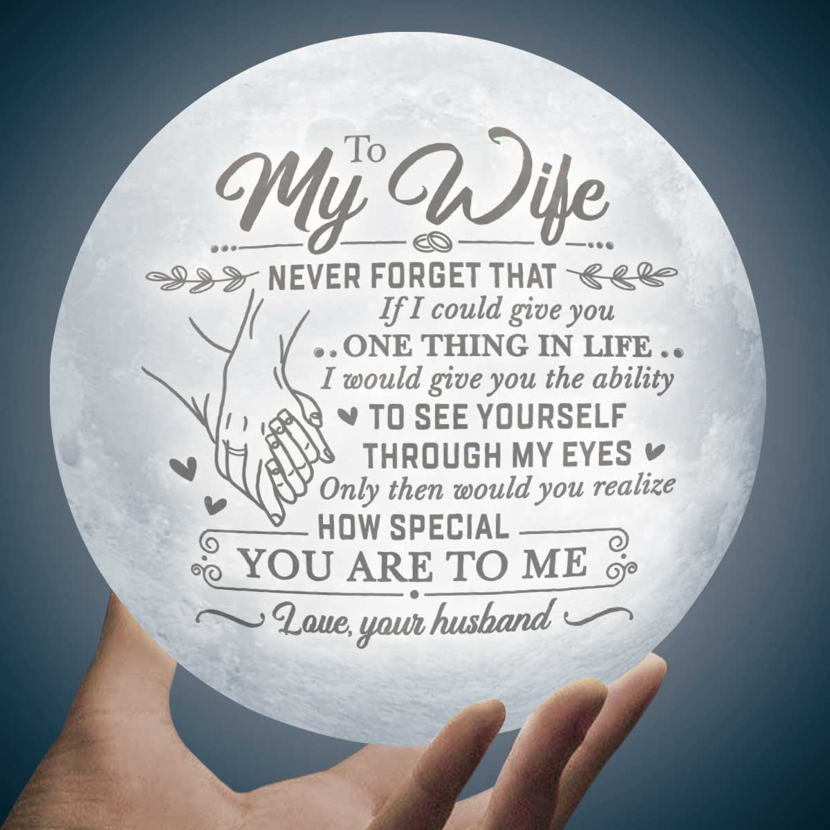 Combien tu es spécial pour moi - Lampe de lune - À ma femme, cadeau pour femme, anniversaire, fiançailles, mariage, cadeau de mariage, cadeau de Noël