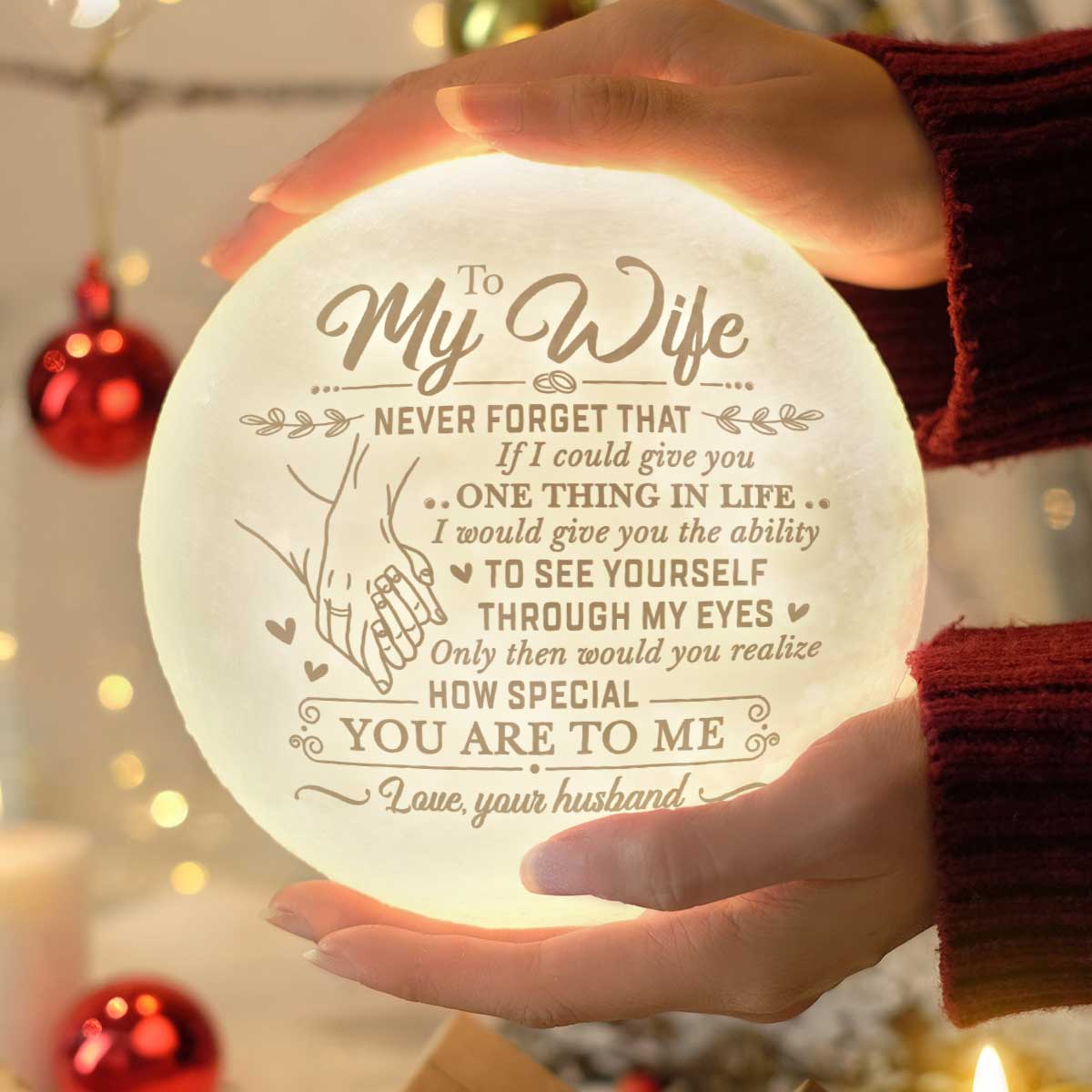 Combien tu es spécial pour moi - Lampe de lune - À ma femme, cadeau pour femme, anniversaire, fiançailles, mariage, cadeau de mariage, cadeau de Noël