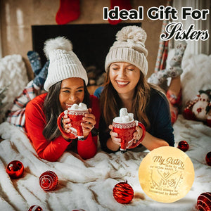 Nous serons toujours connectés par le cœur - Lampe de lune - Cadeau pour meilleure amie, meilleure amie, sœur, cadeau d'anniversaire pour meilleure amie et amie, cadeau de Noël