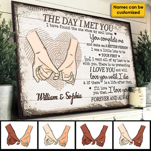 Love You Forever And Always - Gift For Couples, Husband Wife, Personalized Horizontal Poster.