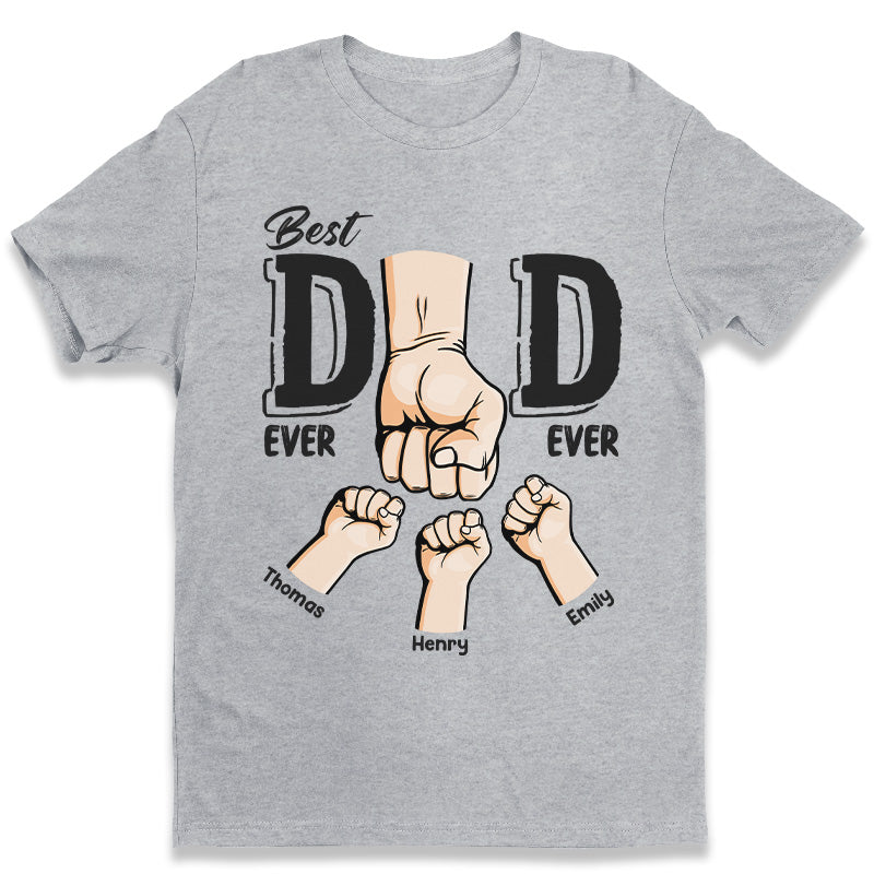 Meilleur papa de tous les temps - T-shirt, sweat à capuche, sweat-shirt unisexe personnalisé pour la famille - Cadeau de fête des pères et d'anniversaire pour papa
