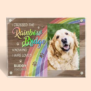 Je serai ton ange gardien - Cadre photo magnétique en acrylique personnalisé - Cadeau de condoléances, cadeau pour les propriétaires d'animaux de compagnie, les amoureux des animaux