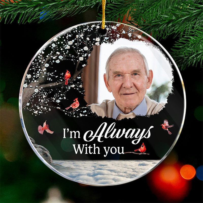 Photo personnalisée « Tu es mon meilleur souvenir » – Ornement personnalisé familial – Forme ronde en acrylique – Cadeau de Noël, cadeau de condoléances pour les membres de la famille