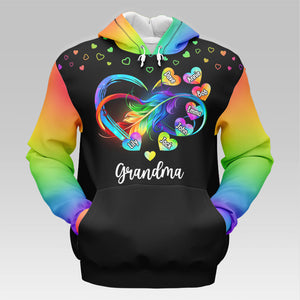 Grand-mère est une bénédiction - Sweat à capuche unisexe personnalisé imprimé sur toute la surface - Fête des Mères, cadeau pour grand-mère