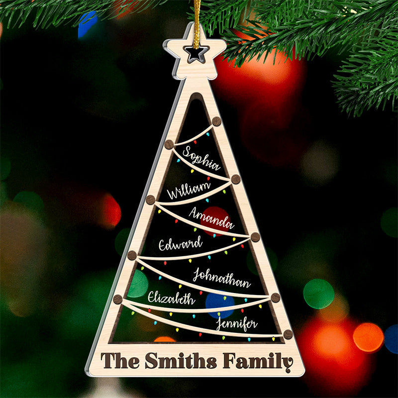 Célébrer ! Décoration personnalisée pour la famille ! Acrylique, forme personnalisée ! Cadeau de Noël pour les membres de la famille