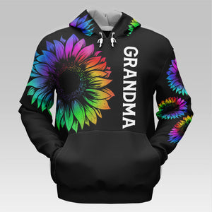 Ma grand-mère est tellement cool - Sweat à capuche unisexe personnalisé avec imprimé intégral - Fête des mères, cadeau pour grand-mère