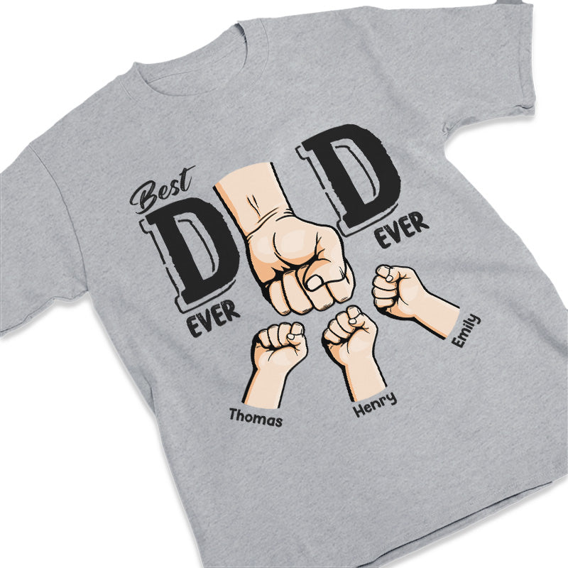 Meilleur papa de tous les temps - T-shirt, sweat à capuche, sweat-shirt unisexe personnalisé pour la famille - Cadeau de fête des pères et d'anniversaire pour papa
