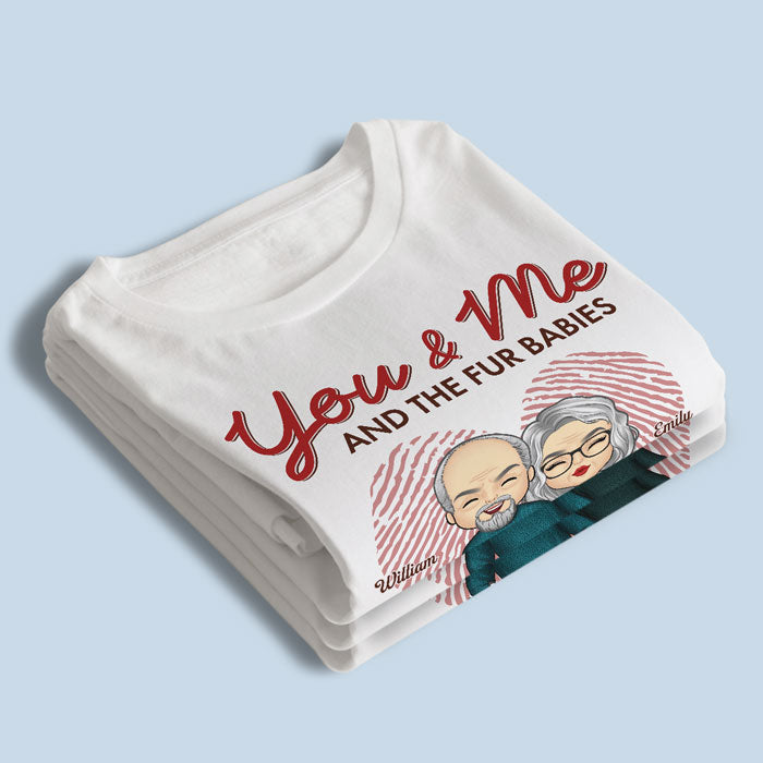 Toi, moi et nos bébés à fourrure - T-shirt unisexe personnalisé, sweat à capuche, sweat-shirt - Cadeau pour couples, propriétaires d'animaux, amoureux des animaux