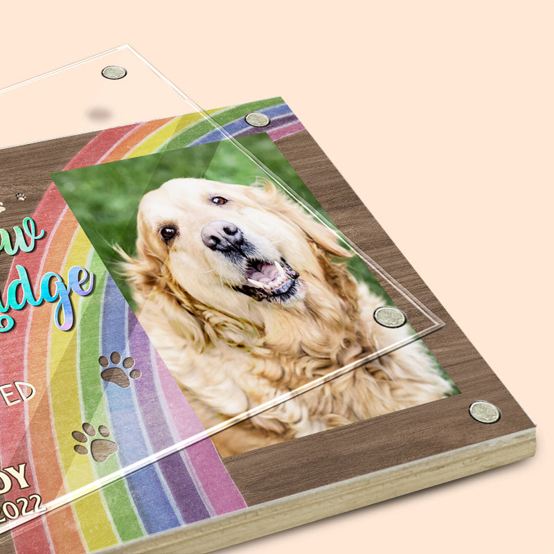 Je serai ton ange gardien - Cadre photo magnétique en acrylique personnalisé - Cadeau de condoléances, cadeau pour les propriétaires d'animaux de compagnie, les amoureux des animaux