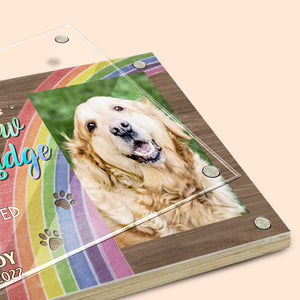 Je serai ton ange gardien - Cadre photo magnétique en acrylique personnalisé - Cadeau de condoléances, cadeau pour les propriétaires d'animaux de compagnie, les amoureux des animaux
