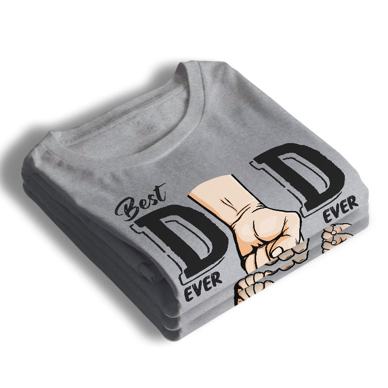 Meilleur papa de tous les temps - T-shirt, sweat à capuche, sweat-shirt unisexe personnalisé pour la famille - Cadeau de fête des pères et d'anniversaire pour papa
