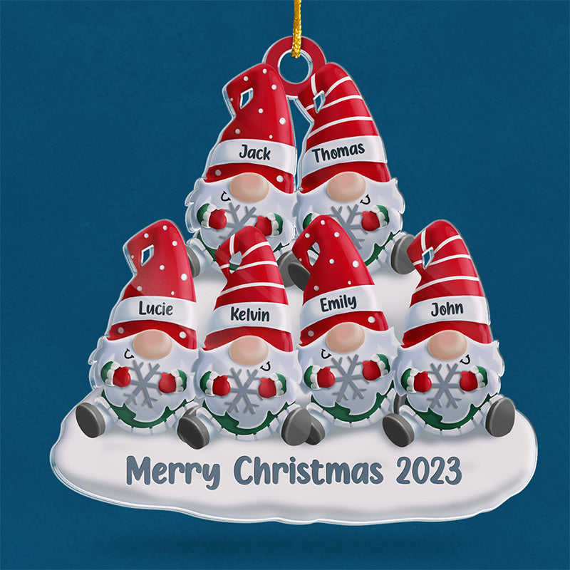 Le meilleur cadeau de Noël - Décoration personnalisée pour la famille - Forme personnalisée en acrylique - Cadeau de Noël pour les membres de la famille