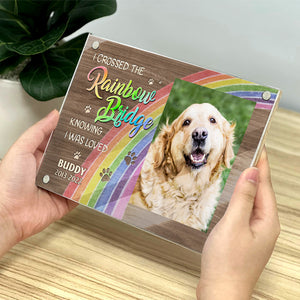 Je serai ton ange gardien - Cadre photo magnétique en acrylique personnalisé - Cadeau de condoléances, cadeau pour les propriétaires d'animaux de compagnie, les amoureux des animaux