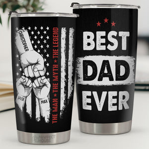 Mon père est le meilleur - Gobelet personnalisé pour la famille - Cadeau de fête des pères, d'anniversaire pour papa et grand-père