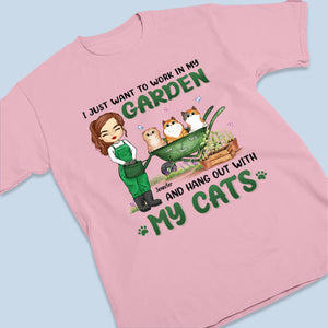 Travaillez au jardin, passez du temps avec des bébés à fourrure ! T-shirt, sweat à capuche et sweat-shirt unisexe personnalisé pour chien et chat ! Cadeau pour propriétaires d'animaux, amoureux des animaux et passionnés de jardinage.
