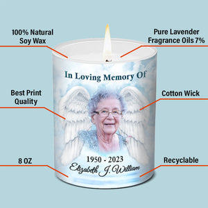 Custom Photo Always In Loving Memory With You - Memorial Personalized Custom Smokeless Scented Candle - Memorial Gift, Sympathy Gift For Family Members