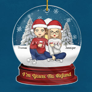 Le premier Noël ensemble - Ornement personnalisé pour couple - Boule à neige en acrylique - Cadeau de Noël pour mari et femme, anniversaire