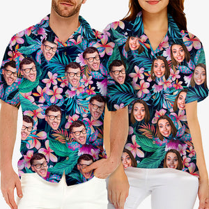 Photo personnalisée « On n'a jamais assez d'Hawaï » - T-shirt hawaïen unisexe personnalisé avec visage personnalisé - Cadeau pour les membres de la famille, les propriétaires d'animaux et les amoureux des animaux