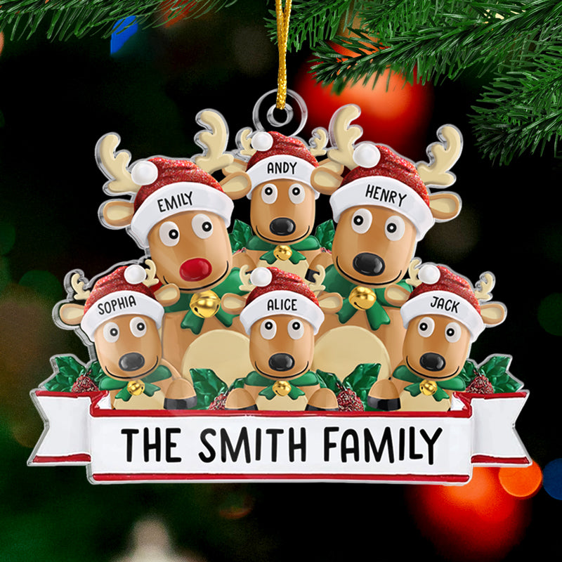 La vraie joie de Noël, c'est la famille ! Décoration personnalisée pour la famille ! Acrylique, forme personnalisée ! Cadeau de Noël pour les membres de la famille