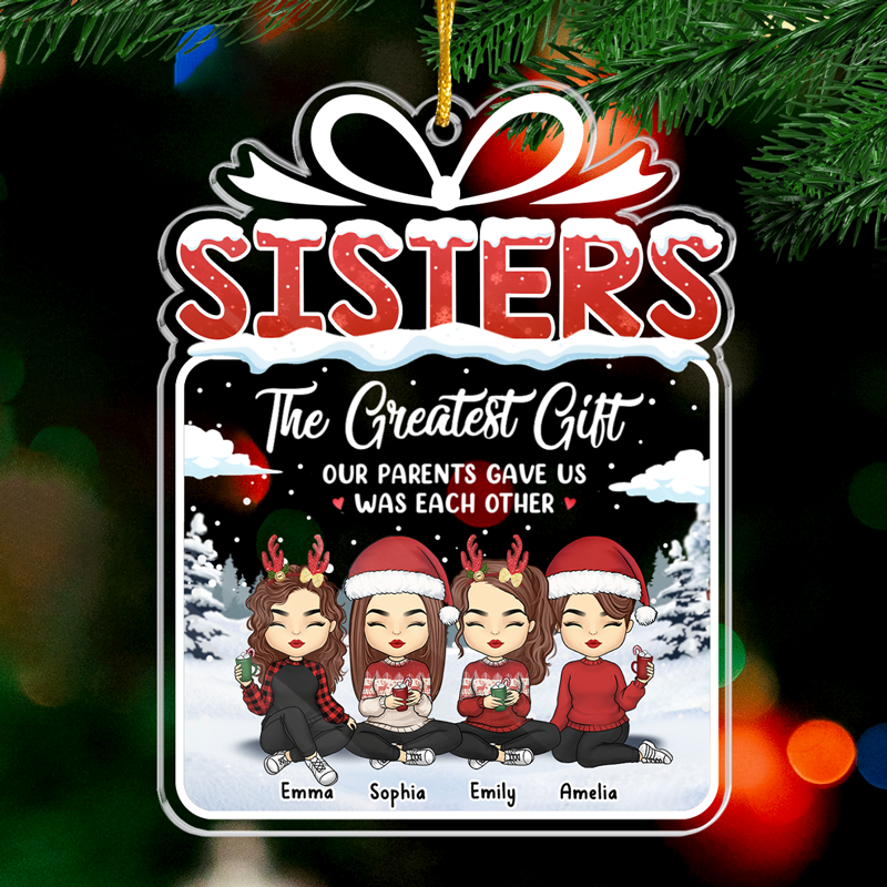 La famille est tout pour moi - Décoration personnalisée pour la famille - Coffret cadeau en acrylique - Cadeau de Noël pour les membres de la famille