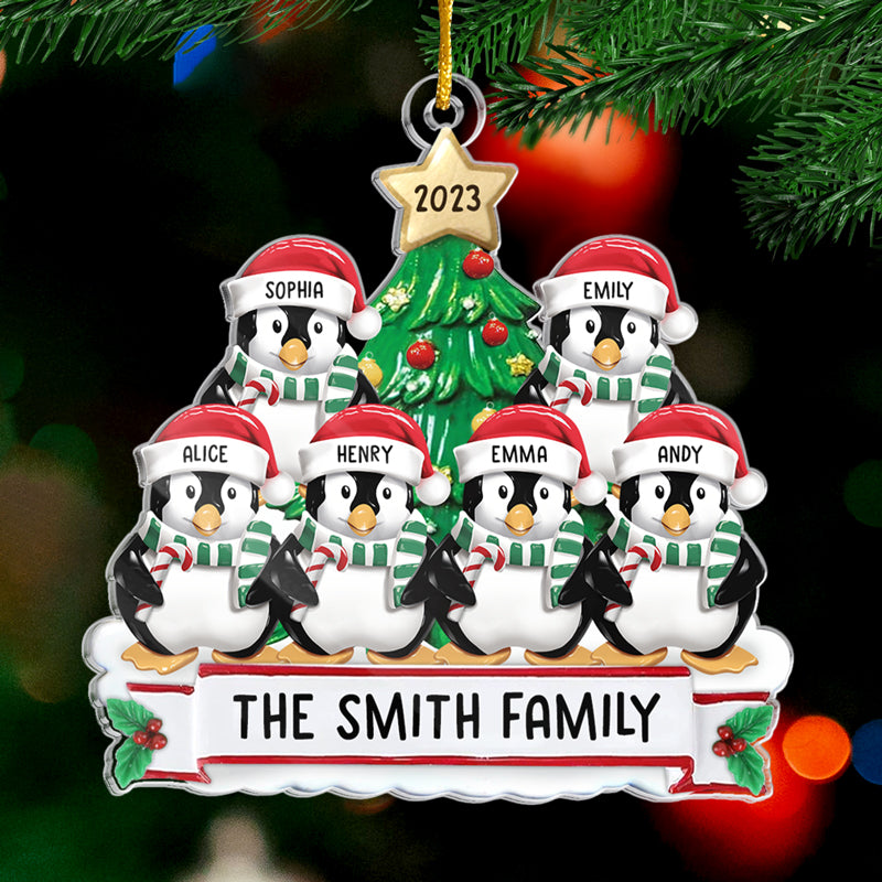 La famille est la meilleure partie de Noël - Décoration personnalisée pour la famille - Forme personnalisée en acrylique - Cadeau de Noël pour les membres de la famille