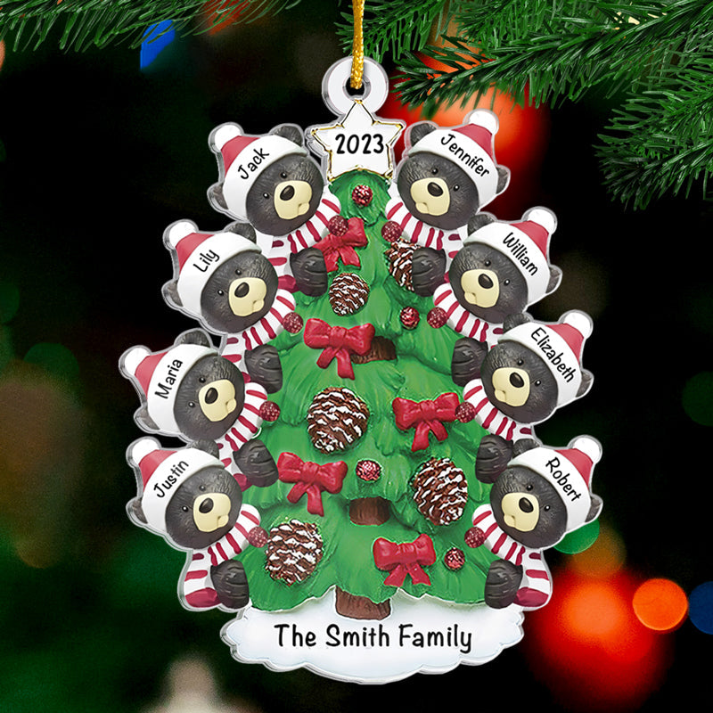 Joyeux Noël ! Décoration de Noël personnalisée en acrylique ! Cadeau de Noël pour les membres de la famille