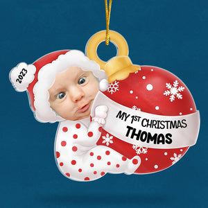 Photo personnalisée « Tu es mon cadeau parfait pour Noël » - Ornement personnalisé familial personnalisé - Forme personnalisée en acrylique - Cadeau de Noël pour bébé, enfant, nouveau-né
