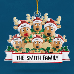 La vraie joie de Noël, c'est la famille ! Décoration personnalisée pour la famille ! Acrylique, forme personnalisée ! Cadeau de Noël pour les membres de la famille