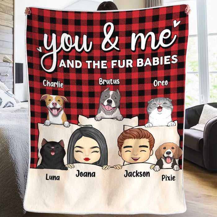 Toi, moi et les bébés à fourrure - Couverture personnalisée pour chien et chat - Cadeau pour les propriétaires et les amoureux des animaux