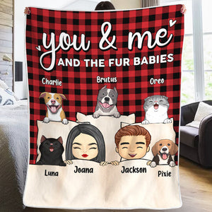 Toi, moi et les bébés à fourrure - Couverture personnalisée pour chien et chat - Cadeau pour les propriétaires et les amoureux des animaux