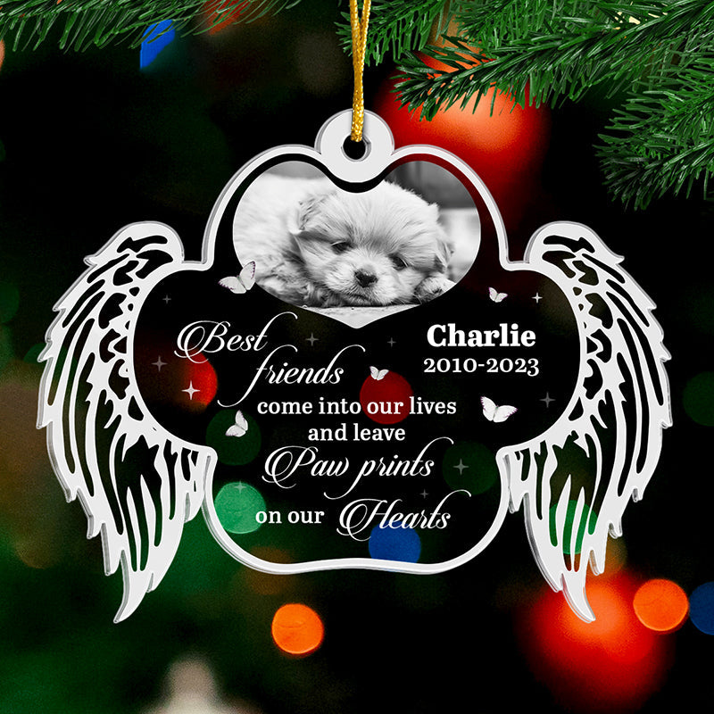 Photo personnalisée « Tu me manqueras toute ma vie » - Ornement commémoratif personnalisé - Forme personnalisée en acrylique - Cadeau de Noël, cadeau de condoléances pour les propriétaires d'animaux et les amoureux des animaux