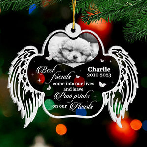Photo personnalisée « Tu me manqueras toute ma vie » - Ornement commémoratif personnalisé - Forme personnalisée en acrylique - Cadeau de Noël, cadeau de condoléances pour les propriétaires d'animaux et les amoureux des animaux