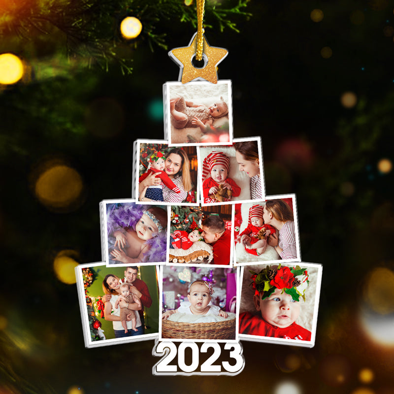 Photo personnalisée pour grands-parents et petits-enfants. Le sapin de Noël parfait - Ornement personnalisé familial - Forme personnalisée en acrylique - Cadeau de Noël pour grand-mère, grand-père