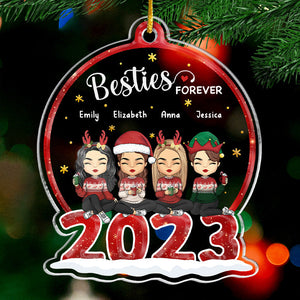 Nous sommes une grande famille - Décoration personnalisée pour la famille - Boule à neige en acrylique - Cadeau de Noël pour frères et sœurs, cousins, amis