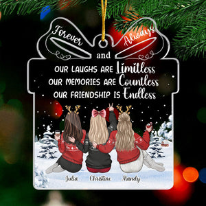 Bons amis et grandes aventures - Décoration personnalisée pour meilleure amie - Coffret cadeau en acrylique - Cadeau de Noël pour meilleures amies, meilleures amies et sœurs