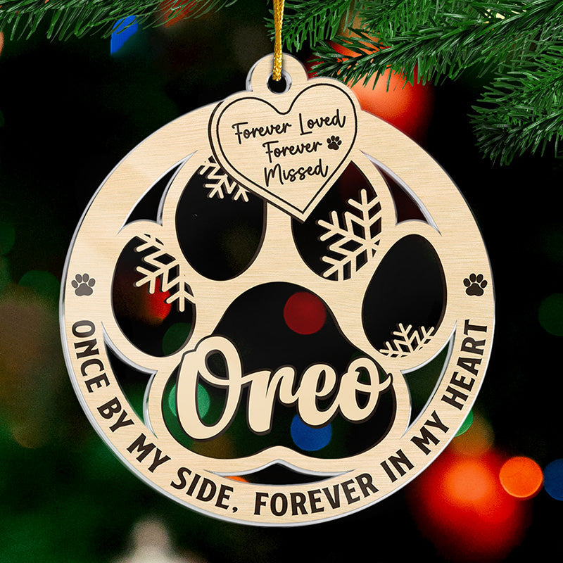 Aimé pour toujours, regretté pour toujours - Ornement commémoratif personnalisé - Forme personnalisée en acrylique - Cadeau de Noël, cadeau de condoléances pour les propriétaires d'animaux et les amoureux des animaux
