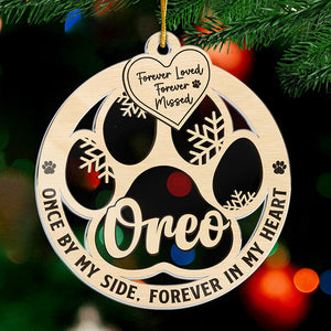 Aimé pour toujours, regretté pour toujours - Ornement commémoratif personnalisé - Forme personnalisée en acrylique - Cadeau de Noël, cadeau de condoléances pour les propriétaires d'animaux et les amoureux des animaux