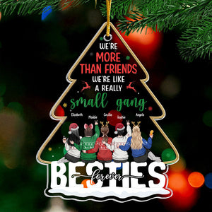 Nous sommes plus que des amis - Ornement personnalisé Bestie - En forme de sapin de Noël en acrylique - Cadeau de Noël pour meilleures amies, BFF, sœurs
