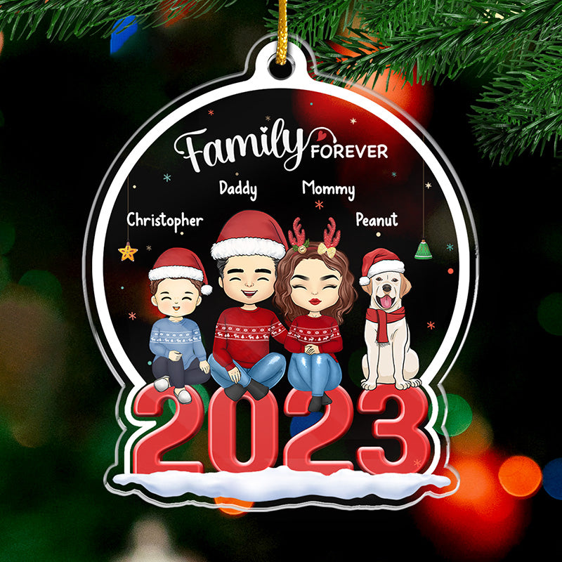 C'est la plus belle période de l'année - Ornement personnalisé pour la famille - Forme personnalisée en acrylique - Cadeau de Noël pour les membres de la famille