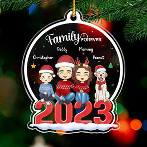 C'est la plus belle période de l'année - Ornement personnalisé pour la famille - Forme personnalisée en acrylique - Cadeau de Noël pour les membres de la famille